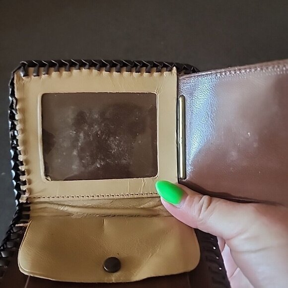 Vintage Hand tooled Leather Bifold Wallet Initials C P . - Picture 4 of 7